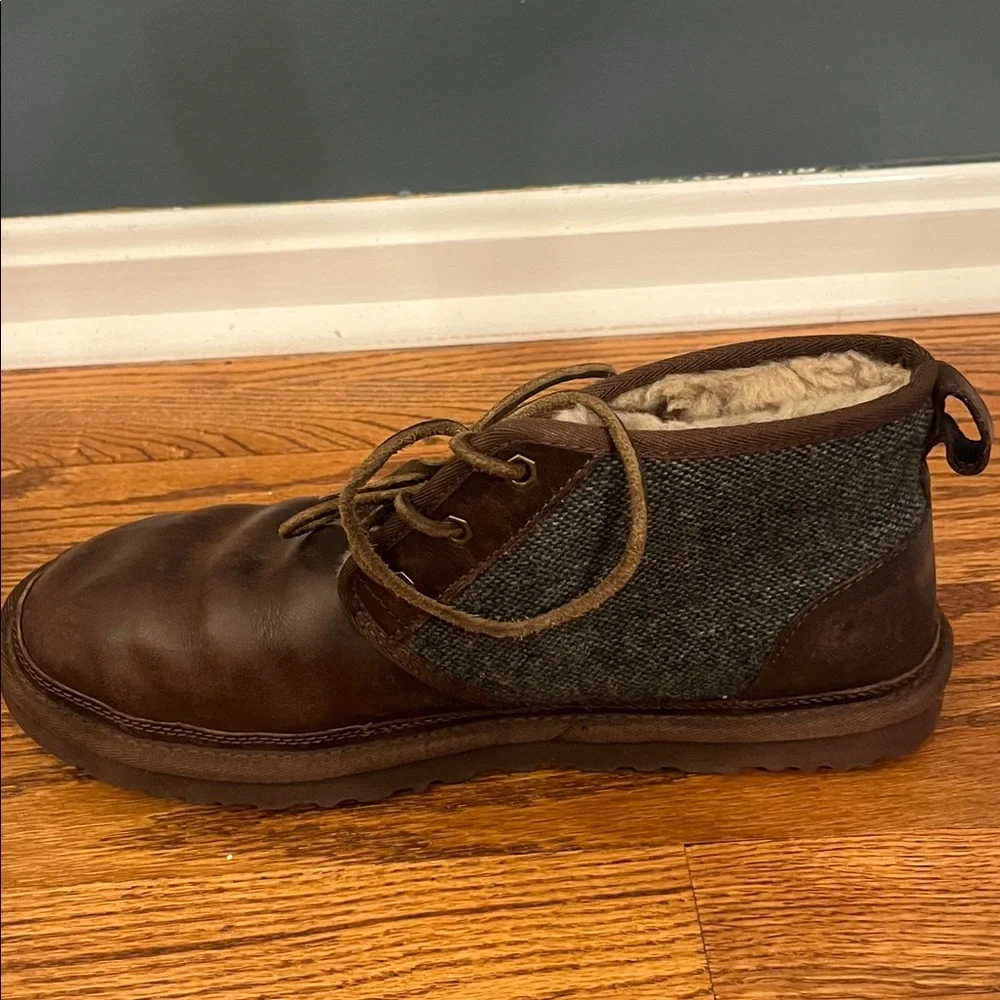 GUC UGG Neumel Woolrich Donegal Leather Sheepwool Chukka Boots